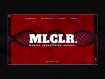 MLCLR. - Mobile Advertising Agency 3d abstract animation c4d concept landing page motion simple ui web