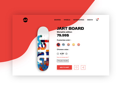 #DailyUIChallenge 033 - Customize Product customize product dailyui dailyui 033 dailyuichallenge ecommerce ecommerce shop product product page skateboard ui uidesign webdesign