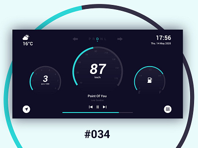 #DailyUI 034 - Car Interface car car interface dailyui dailyui 034 dailyuichallenge interface smart car speed ui uidesign