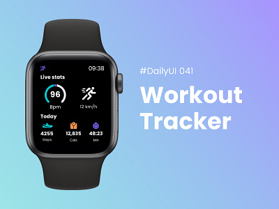 #DailyUIChallenge 041 - Workout Tracker apple watch apple watch design dailyui dailyui 041 dailyuichallenge running app tracker workout workout tracker