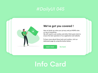 #DailyUIChallenge 045 - Info Card card dailyui dailyui 045 dailyuichallenge info info card privacy rgpd ui uidesign webdesign