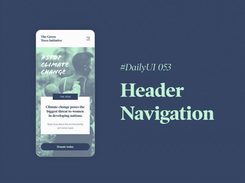 #DailyUIChallenge 053 - Header Navigation animation animation design dailyui dailyui 053 dailyuichallenge header navigation mobiledesign navigation menu