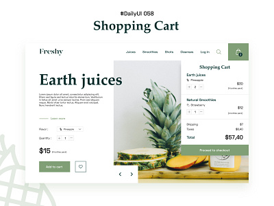 #DailyUIChallenge 058 - Shopping Cart cart checkout dailyui dailyui 058 dailyuichallenge eshop shopping shopping cart webdesign