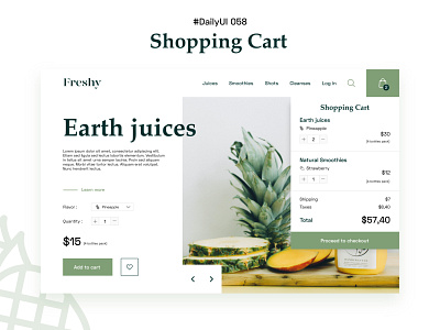 #DailyUIChallenge 058 - Shopping Cart