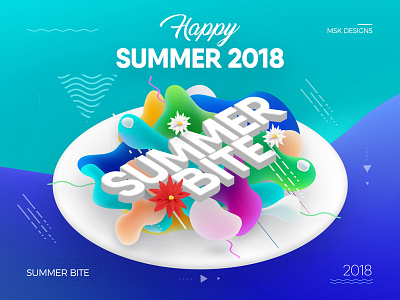 Summer Bite! 2018 aqua bite cool happy summer interaction pie summer water