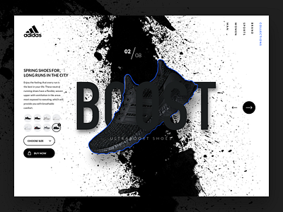 Adidas UltraBoost Landing page