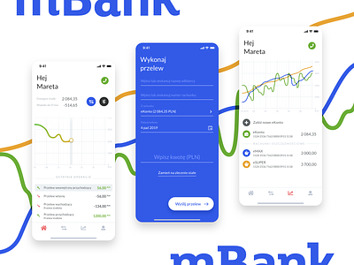 mBank - Redesign app application bank banking banking app charts ios mbank redesign redesign concept ui
