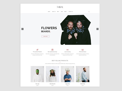 Thebear - Minimal Ecommerce Homepage clothing ecommerce fashion minimal