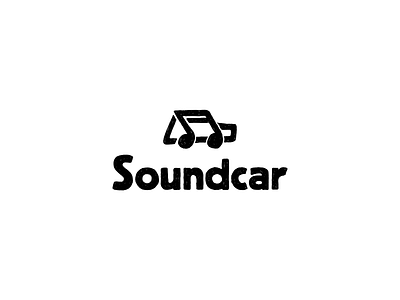 Soundcar 1 ai car drawing lettering logo logo design logodesign logotype music noise note notes sign sound volume