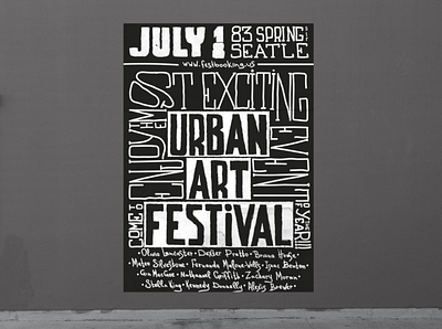 urban poster 1 festival hand drawn hand lettering handlettering lettering pencil poster poster art print sketch urban urban art