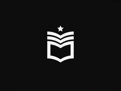 military book 2 army book brand branding chevron flat logo military psychologist sign star symbol