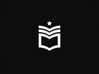 military book 2 army book brand branding chevron flat logo military psychologist sign star symbol