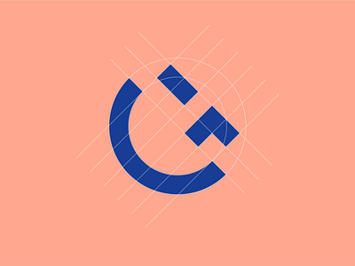 goodface G + 😉 (grid) brand brand design branding emoji face g grid letter g logo sign