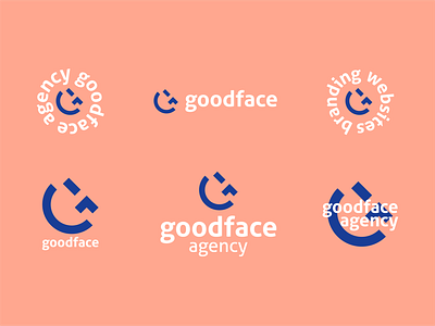 goodface G + 😉 (var) agency brand branding emoji face good logo logodesign logos logotype