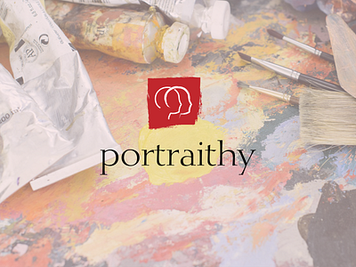 Portraithy 2 📷🖼🎨 brand brand identity dry brush face frame logo logodesign oil oil paint oil painting paint photo portrait