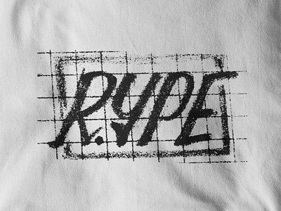 RYPE 4👕 clothes experiment grid hand drawn hand lettering handlettering letter lettering letters print t shirt