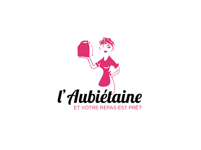 L'Aubiétaine - Logo box branding logo rose