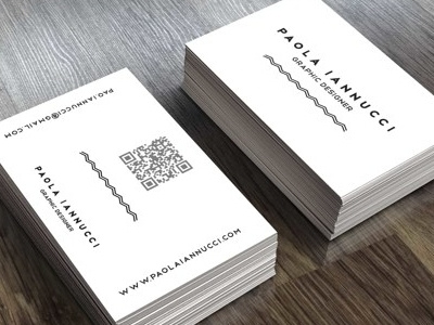Personnal businesscard business businesscard card carte de visite minimalism qrcode white