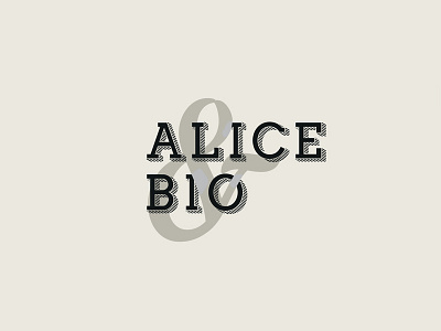 Logo Alice&Bio bio brand food logo logotype pizza vintage