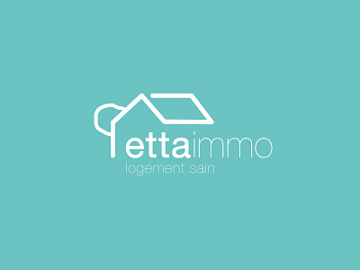 logo - ETTA immo blue brand immobilier logo logotype typography