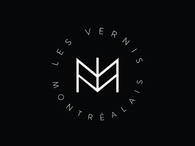 LVM - Les Vernis Montréalais logo minimalism montreal nails