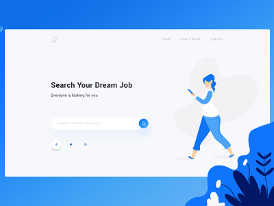 Header UI design header illustration landing page ui website