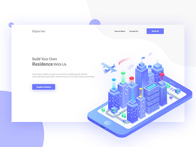 Header UI Exploration design header illustration ui ux website