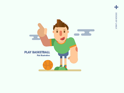 Basketball flat illustration