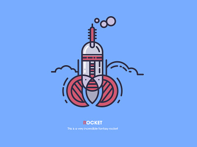 Rocket 2017 art cool cute fun illustration rocket vector