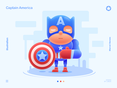 ⭕️ Captain 🎯 🇺🇸 2017 art cool cute fun illustration line stroke vector