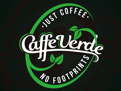 Caffe verde coffee design fair trade green logo