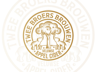 Dutch Apple cider label logo