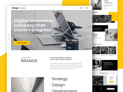 Digital Innovation app desktop flat home index landing ui ux weblayout webmockup website