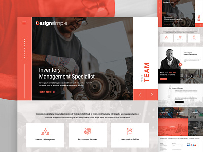 Inventory Management app desktop flat home index landing ui ux weblayout webmockup website