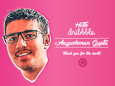 First shot. Thank you for the invite! aldaayushman artwork dribbble firstshot illustration invite lowpoly thank you