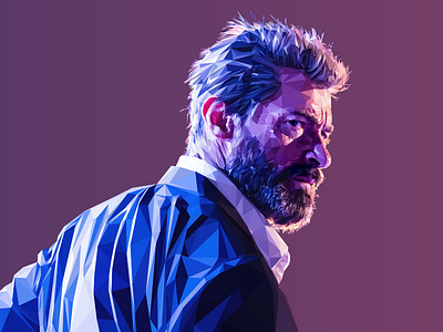 Logan portrait in lowpoly