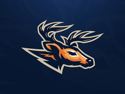 Deer animal animals bold buck deer logo logos mascot mascots sport sports