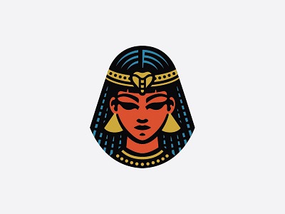 Cleopatra art bold geometric icon illustration logo logos luxury modern