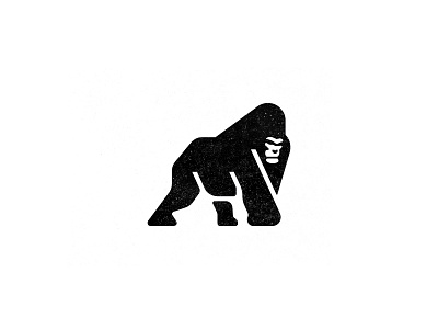 Gorilla animal animals bold geometric gorila logo logos minimalist solid
