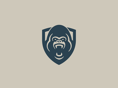 Ape animal ape bold logo logos minimal modern shield sports