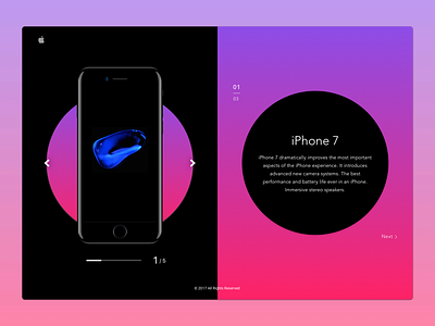 iPhone 7 presentation concept dribbble iphone7 design ui ux web