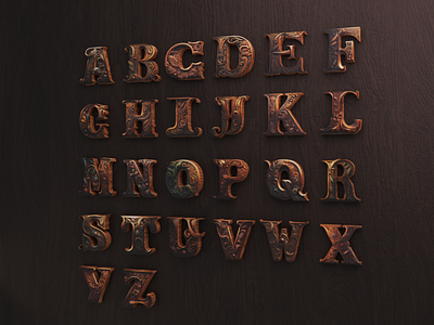 alphabet By midjourney and blender 3d graphic design