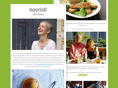 Nourish by Jane Clarke newsletter