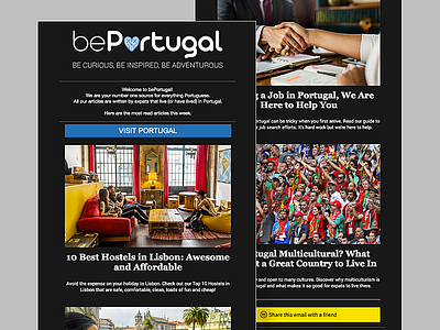 bePortugal newsletter (black)