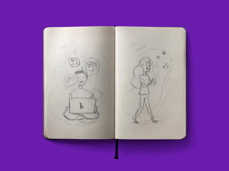 Bleez Home Sketch drawing illustration sketch character design