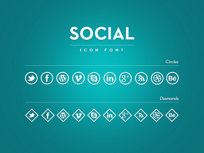 Social icons font - trial blue font free icon font icon font icons icons font shadow shine white