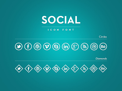 Social icons font - trial