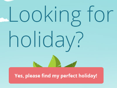 Travel website homepage concept 1 of 2 blue coral green holiday illustration website open sans orange red summer vacation