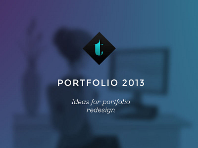 Ideas for portfolio redesign blue blur diamond flat grid portfolio purple redesign shapes teal white