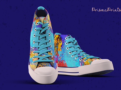 Having fun with colours blue colorful green pattern purple shoes design yellow